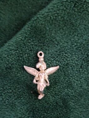 Tinker Bell Fairy Pendant Charm Sterling Silver